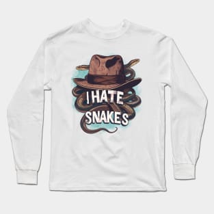 I Hat Snakes - Fedora Hat - Indy Long Sleeve T-Shirt